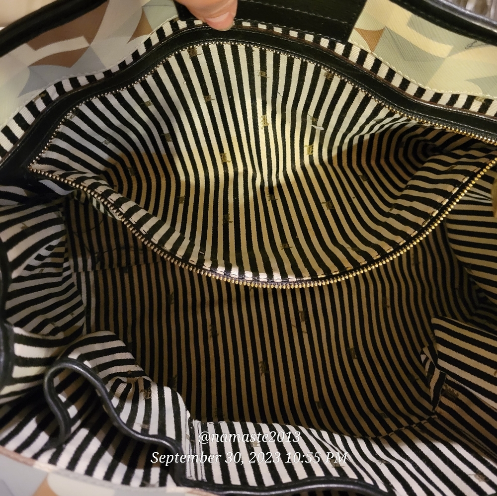 L.A.M.B. by Gwen SBelmond Geometric Tote Shoulder Bag Crossbody Luxury #534 - Picture 10 of 15